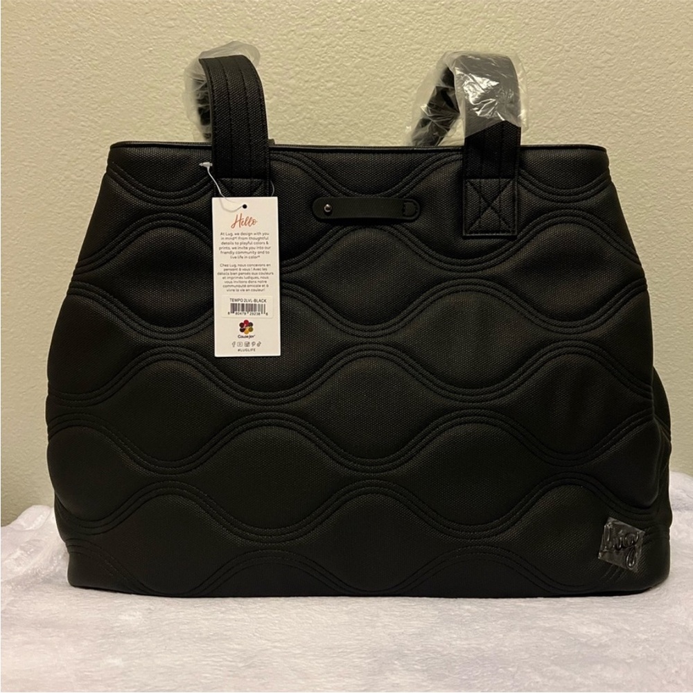 ✨ Brand New with Tags! Lug Tempo VL Vegan Leather Tote in Black ✨ - Picture 3 of 8